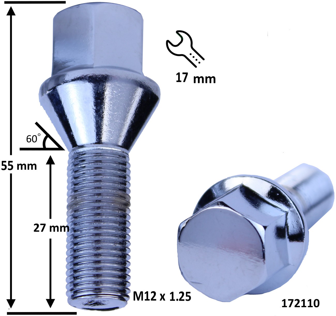 Конус болт. Болт колесный 172110 (c17b28). Болт колесный 17 кул хром. Болт колесный 172110/GD. Matrix 172110 болт m12x1.25x28.