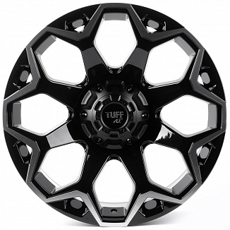 Replica TUFF 82743-FG466 9x20 6x139,7 ET15 Dia 106,1 (Чёрный Глянцевый) VL81411