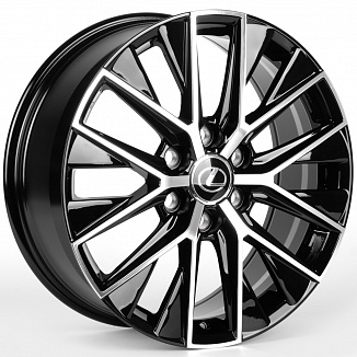 Replica Lexus IVF-3219-SM199 8x20 6x139,7 ET55 Dia 95,1 (Чёрный Глянцевый) VL81887