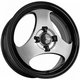 FF R020 6x15 4x100 ET35 Dia 73,1 (Black Machined Face with Black) LOT1149_R020