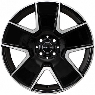 Kipardo KF61 7,5x17 4x98 ET28 Dia 58,6 (Gloss Black Machined Face) LOT1696_KF61