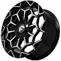 Kipardo KF65 7,5x17 4x98 ET25 Dia 73,1 (Gloss Black Machined Face) LOT1705_KF65