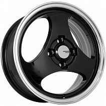 FF R020 6x15 4x100 ET35 Dia 73,1 (Gloss Black with Lip Polish) LOT1687_R020
