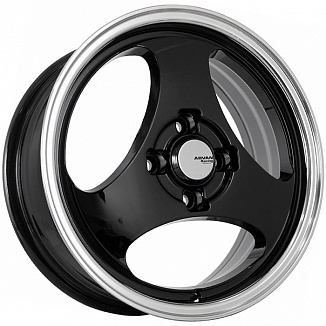 FF R020 6x15 4x100 ET35 Dia 73,1 (Gloss Black with Lip Polish) LOT1687_R020