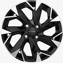 Khomen Wheels KHW1508 (Kia Rio) 6x15 4x100 ET46 Dia 54,1 (BLACK-FP) KHW104022