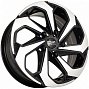 FF REW005 7x16 5x100 ET38 Dia 73,1 (Black Machined Face) LOT1579_REW005