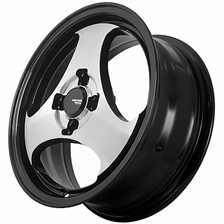 FF R020 6x15 4x100 ET35 Dia 73,1 (Black Machined Face with Black) LOT1149_R020