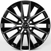Replica Lexus IVF-3219-SM199 8x20 6x139,7 ET55 Dia 95,1 (Чёрный Глянцевый) VL81887