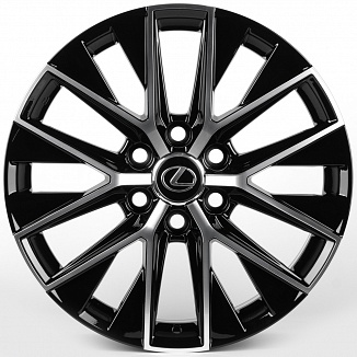 Replica Lexus IVF-3219-SM199 8x20 6x139,7 ET55 Dia 95,1 (Чёрный Глянцевый) VL81887