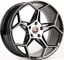 Replica Veemann BX04-CS257 9,5x19 5x114,3 ET38 Dia 73,1 (Чёрный (Полированные Спицы)) VL80499