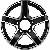 Khomen Wheels KHW1614 (Lada Niva 4x4) 6,5x16 5x139,7 ET40 Dia 98,5 (BLACK-FP) KHW106387