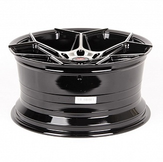 Replica Veemann BX04-CS244 9x18 5x114,3 ET38 Dia 73,1 (Чёрный (Полированные Спицы)) VL80497