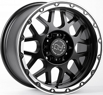 Replica Black Rhino 84243-FG434 8,5x17 6x139,7 ET15 Dia 106,1 (Чёрный Матовый (Полированный Обод)) VL81414