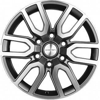 Khomen Wheels KHW1723 (Toyota Land Cruiser Prado/Lexus GX) 8x17 6x139,7 ET25 Dia 106,1 (GRAY-FP) KHW111017