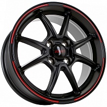 FF SH8096 6,5x15 4x100 ET35 Dia 73,1 (Matt Black with Red Lines) LOT1046