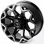Replica TUFF 82743-FG466 9x20 6x139,7 ET15 Dia 106,1 (Чёрный Глянцевый) VL81411