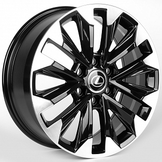 Replica Lexus IVF-3123-SF099 8x20 6x139,7 ET55 Dia 95,1 (Чёрный Глянцевый) VL81864
