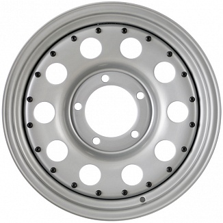 Grizzly SW04 7x16 5x139,7 ET0 Dia 108,5 (Silver + Black Rivet) LOT1707_SW04