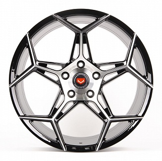 Replica Veemann BX04-CS244 9x18 5x114,3 ET38 Dia 73,1 (Чёрный (Полированные Спицы)) VL80497