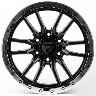 Replica FUEL 60273-FG443 9x18 6x139,7 ET18 Dia 106,1 (Чёрный Матовый (Полированный Обод)) VL81415