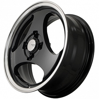 FF R020 6x15 4x100 ET35 Dia 73,1 (Gloss Black with Lip Polish) LOT1687_R020