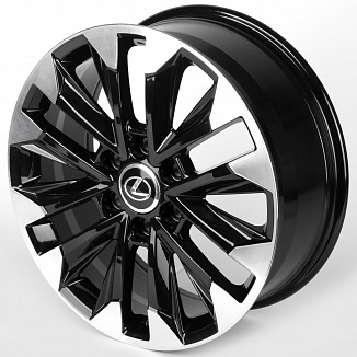 Replica Lexus IVF-3123-SF099 8x20 6x139,7 ET55 Dia 95,1 (Чёрный Глянцевый) VL81864