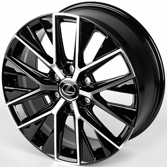 Replica Lexus IVF-3219-SM199 8x20 6x139,7 ET55 Dia 95,1 (Чёрный Глянцевый) VL81887