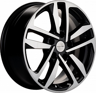 Khomen Wheels KHW1612 (ZV 16_ Mazda 3/ix35) 6,5x16 5x114,3 ET45 Dia 67,1 (BLACK-FP) KHW103112